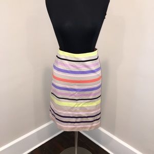 NWT Lord & Taylor Khaki Striped Pencil Skirt